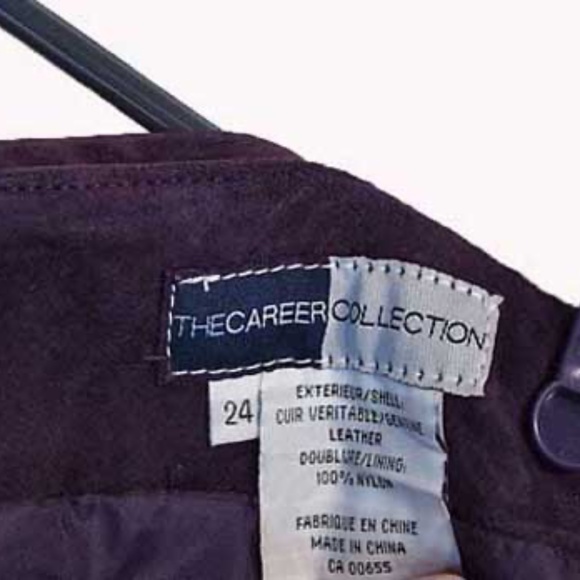 SKIRT, SUEDE, PLUS 24, SKIRT, GRAPE, LONG LENGTH, FULLY LINED,  NO POCKETS, ZIP - Picture 3 of 5